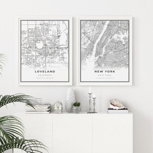 Loveland Map Print, Colorado CO USA Map Art Poster, Larimer County ...