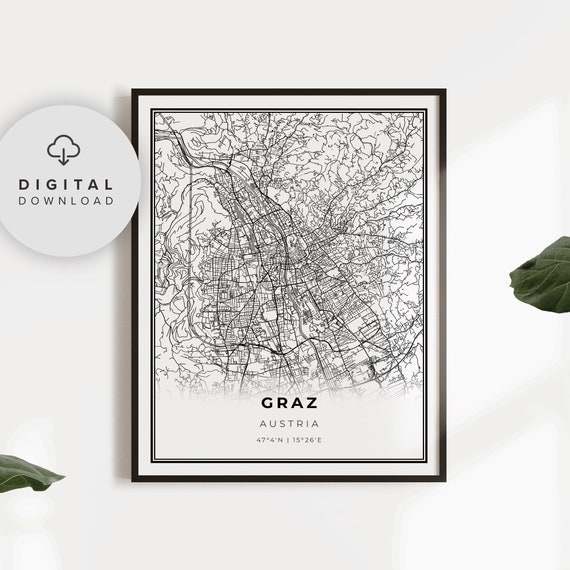 Minimalist Map Decor Map Artwork Printable Map Map Download Instant ...