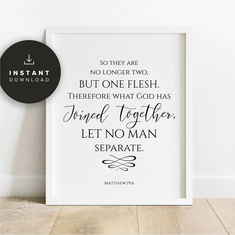 Matthew 19 6 - Etsy