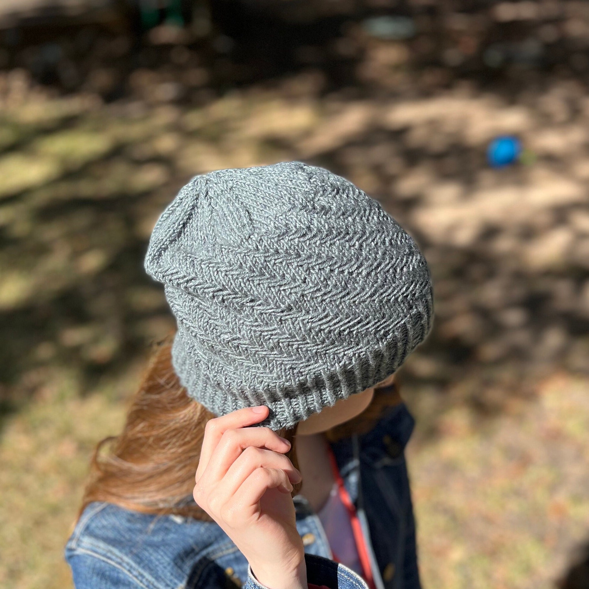 Gray Knit Beanie | Grey Unisex Hat | Handmade Winter Toque 