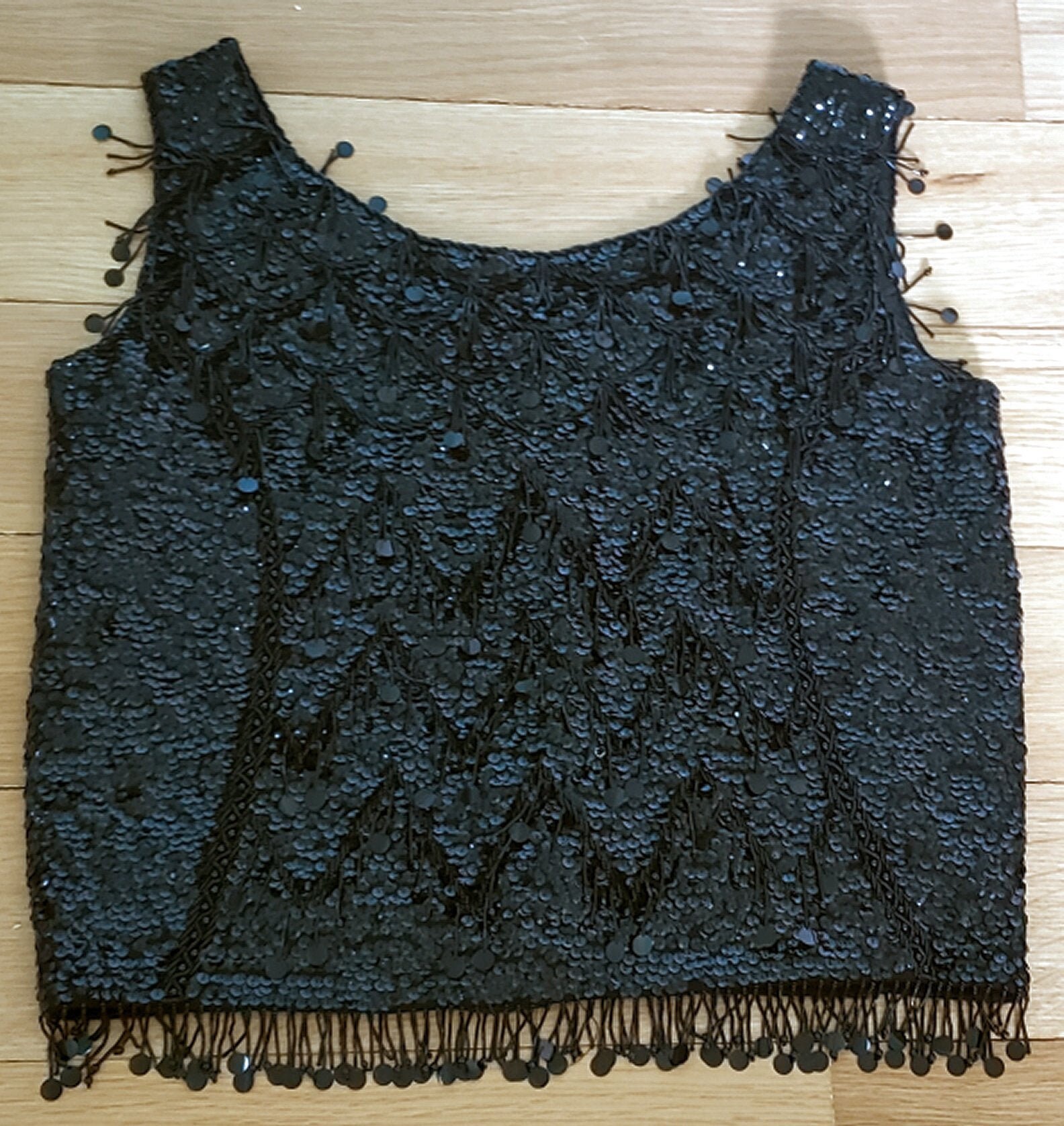 WOW the Crowd Vintage Heavily Beaded Black Sleeveless Dressy - Etsy