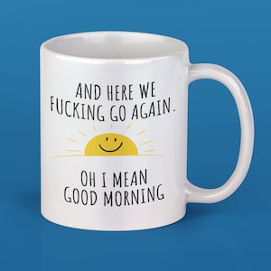 Funny Coffee Mug For Work, Funny Mugs For Men, Profanity Mug, Gifts For Him, Boyfriend Gift, Stocking Filler, Office Mug