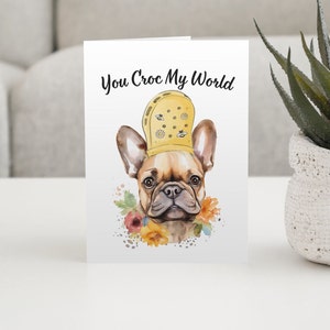 Carte drôle, carte d’anniversaire drôle, carte drôle de Saint-Valentin, carte du chien, carte bouledogue Français, carte de citation drôle, carte d’anniversaire drôle