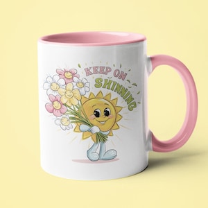Keep Shinning Mug, Secret Santa Gifts For Her, Funny Gifts, Motivational Mug, Christmas Gift, Funny Mug, Best Friend Gift, Gift Under 15