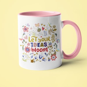 Funny Mug, Secret Santa Gifts For Her, Funny Gifts, Motivational Mug, Christmas Gift, Let Your Ideas Bloom Mug, Best Friend Gift