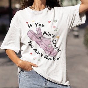 Funny Croc Tee-shirt, Novelty Tee-Shirt, Gift For Her , Valentines Gift, Womens Tee-shirt, Christmas Gift, Girlfriend Gift, Funny T-shirt