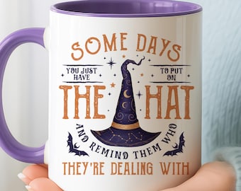 Caneca de café com chapéu de bruxa – Ideia engraçada para presente de Halloween, caneca para época de terror, melhor presente para bruxas, presente para amigas bruxas, presentes de bruxas inovadores