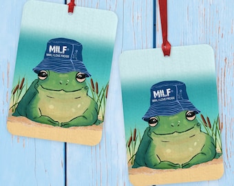 Rolig milf groda luftfräschare, söt groda billuftfräschare, rolig skämtpresent, bildekor, julklapp, nyhetpresent