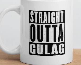 Straight Outta Gulag Becher, Gamer Kaffeebecher, Ehemann Gamer Geschenk, Gamer Freund Videospiel Geschenke
