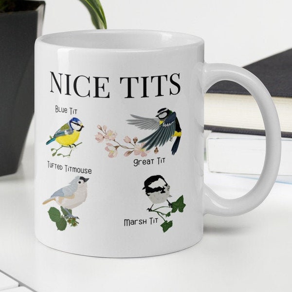 Nice Tits Mug, Adult Coffee Mug, Office Mugs, Rude Mugs, Gifts For Him, Cute Boyfriend Gift, Novelty Joke Mug