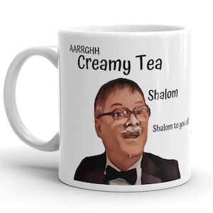 Jim von Freitagabend Abendessen Becher, Shalom für Sie alle Becher, lustiges Geschenk, Jim Creamy Teebecher