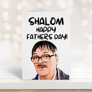 Tarjeta de felicitación Shalom del Día de los Padres, Jim de la tarjeta de la cena del viernes por la noche, regalo de Shalom del día de los padres divertidos, tarjeta de novedad para papá