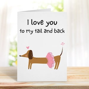 Lustige Karte vom Hund, lustige Dackel Karte, Karte für Mama, Karte für Papa, Karte vom Hund, lustige Geburtstagskarte, Dankeschön Karte