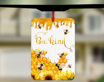 Bee Kind Auto Lufterfrischer, Auto Diffusor, Bienenhalter Geschenk, Bienenliebhaber Niedliches Auto Zubehör, Auto Freshies, Lufterfrischer Auto Auto