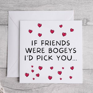 If Friends Were Bogeys I'd Pick You Karte, Lustige Freunde Geburtstagskarte, Freche Geburtstagskarte, Scherzkarte, Neuheit Freundschaft Bogey Karte