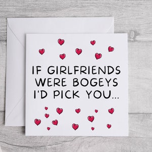 If Girlfriends Were Bogeys I'd Pick You Karte, Lustige Partner Geburtstagskarte, Freche Geburtstagskarte, Witzkarte, Neuheit Freundin Bogey Karte