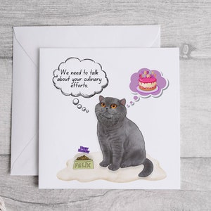 Carte d'anniversaire drôle, carte L'amour du chat, carte d'anniversaire drôle de chat, carte d'amoureux des chats, carte du chat