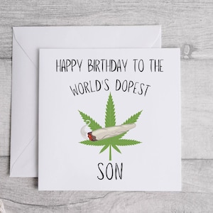 Feliz cumpleaños al hijo más tonto del mundo, tarjeta de felicitación de cumpleaños de hijo divertido, tarjetas humorísticas, tarjeta de novedad