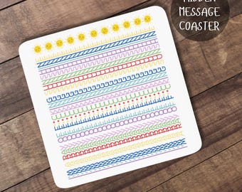 Hidden Message Coaster – Funny Rude Coaster, Secret Santa Gift, Stocking Filler, Christmas Gift, Coffee or Drink Coaster for Coworkers