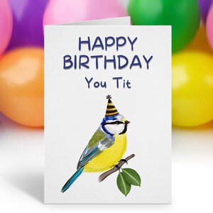 Gelukkige verjaardag u tit kaart, grappige verjaardag kaart, grappige wens kaart, nieuwigheid kaart voor papa, humoristische verjaardag kaart