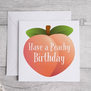 Avoir une carte d'anniversaire couleur pêche, carte d'anniversaire drôle, carte d'anniversaire coquine, carte blague, carte petite amie fantaisie