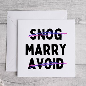 Grappige Snog Trouwen Vermijd Kaart, Grappige Verlovingskaart, Vriendin Kaart, Vrouw Kaart, Nieuwigheid Kaart