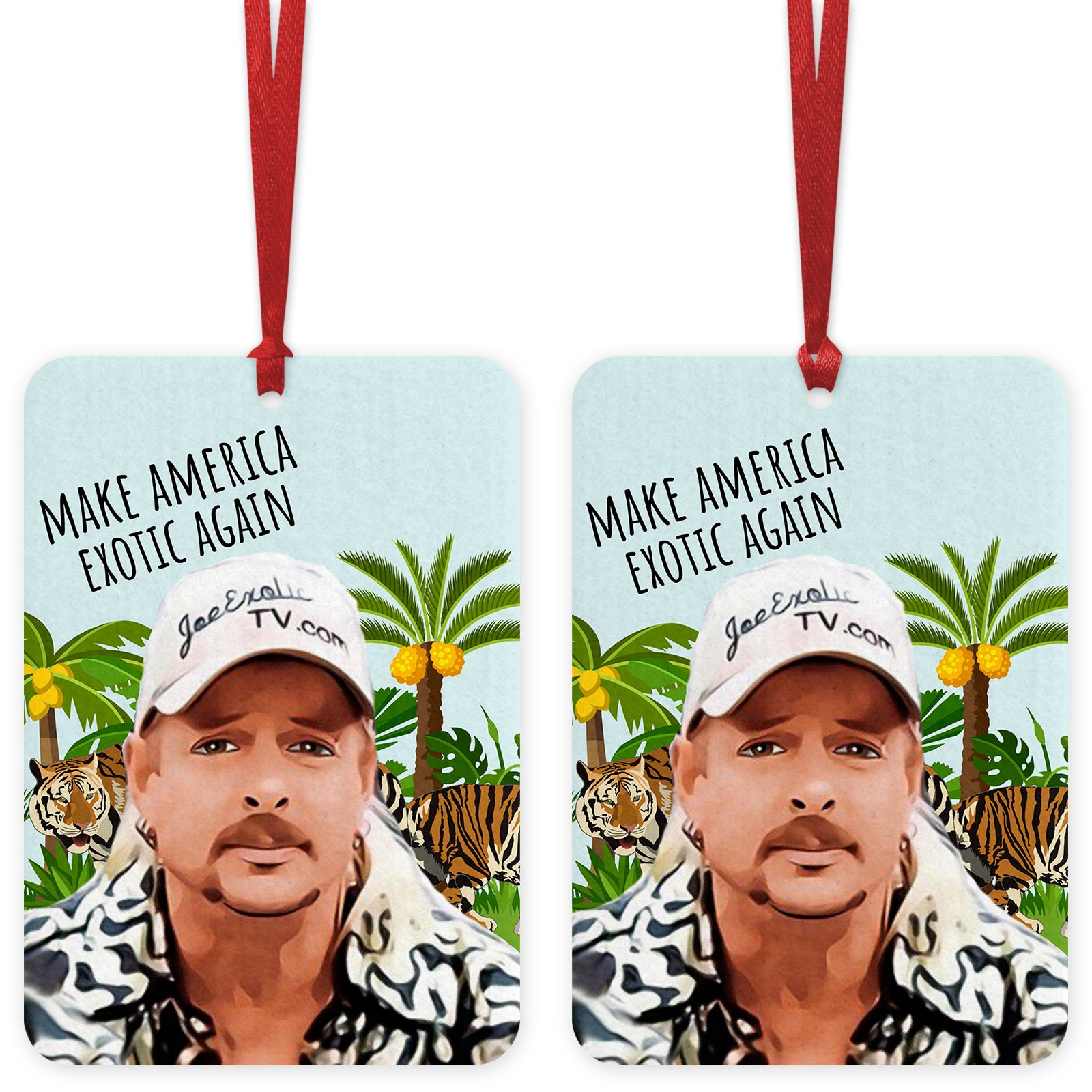 Joe Exotic Car Air Freshener Make America Exotic Again Car Etsy