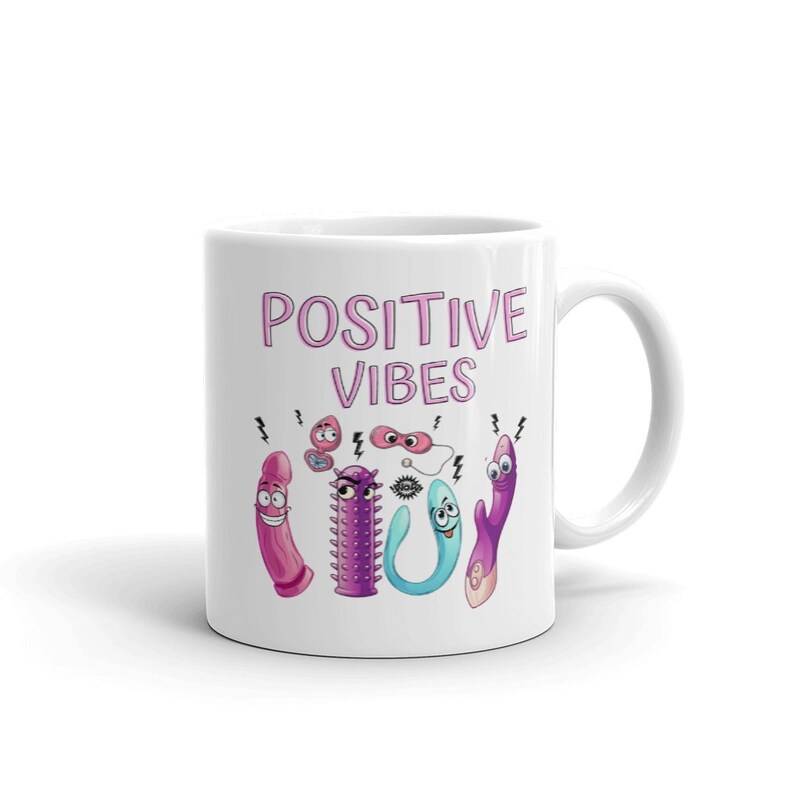 Funny Positive Vibes Mug, 11oz. - UK