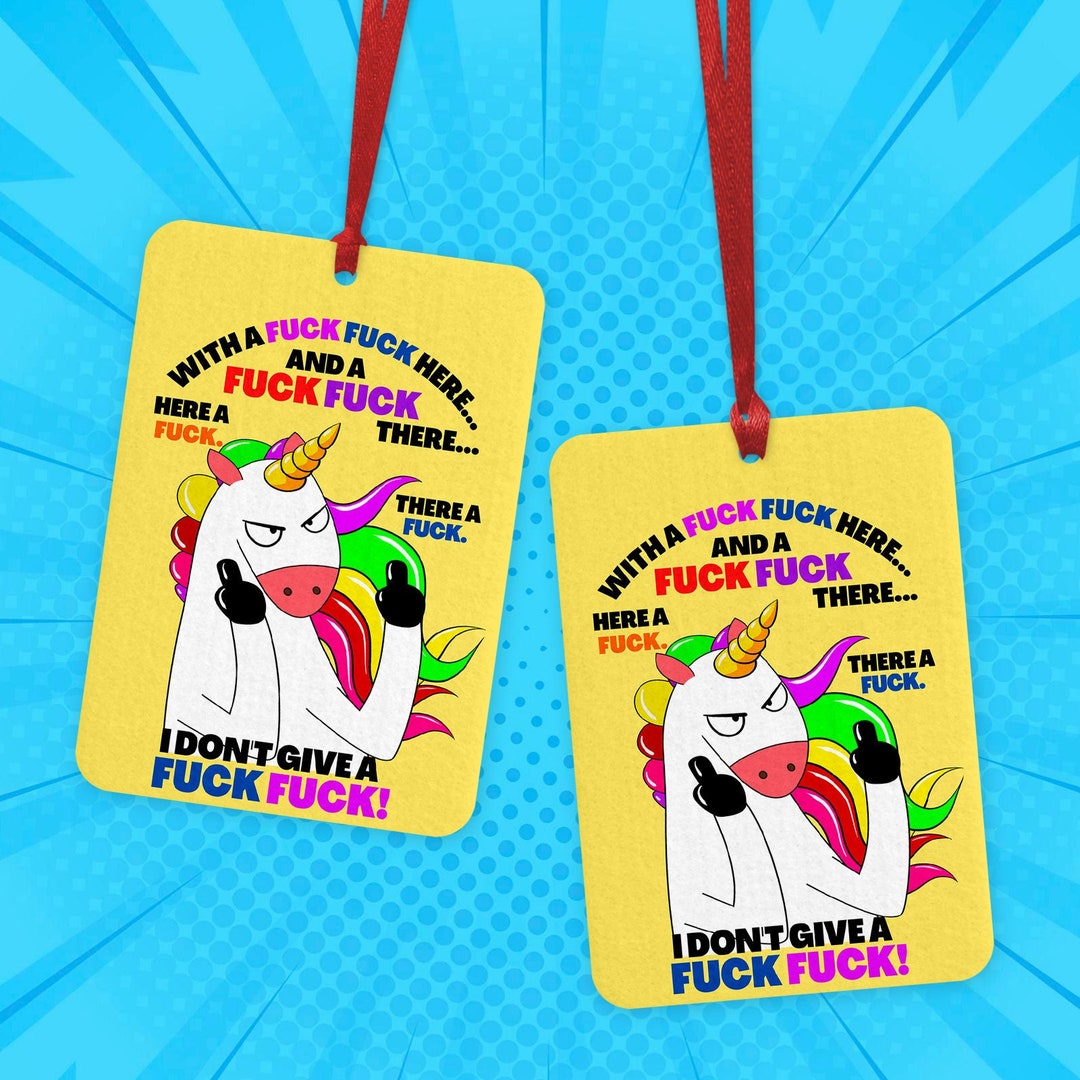 Funny Unicorn Car Air Freshener, Rude Unicorn Air Freshener, Stocking