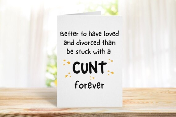 Funny Divorce Profanity Card, Funny Card, Funny Divorce Gard, Divorce & breakup Gift,  Congrats Divorce Card