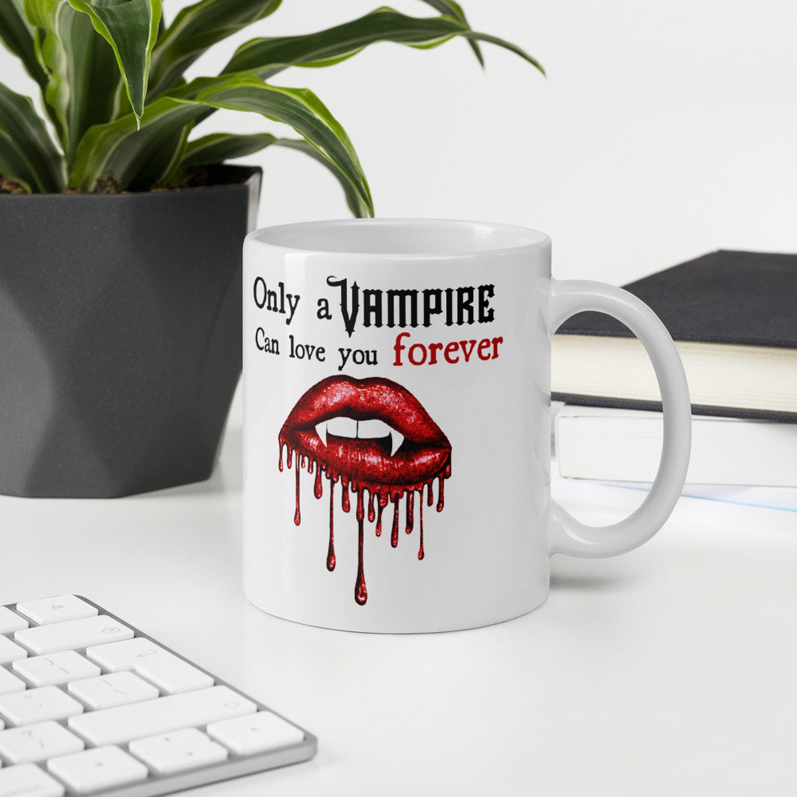 The Vampire Diaries Inspired Mug Only A Vampire Can Love You Etsy