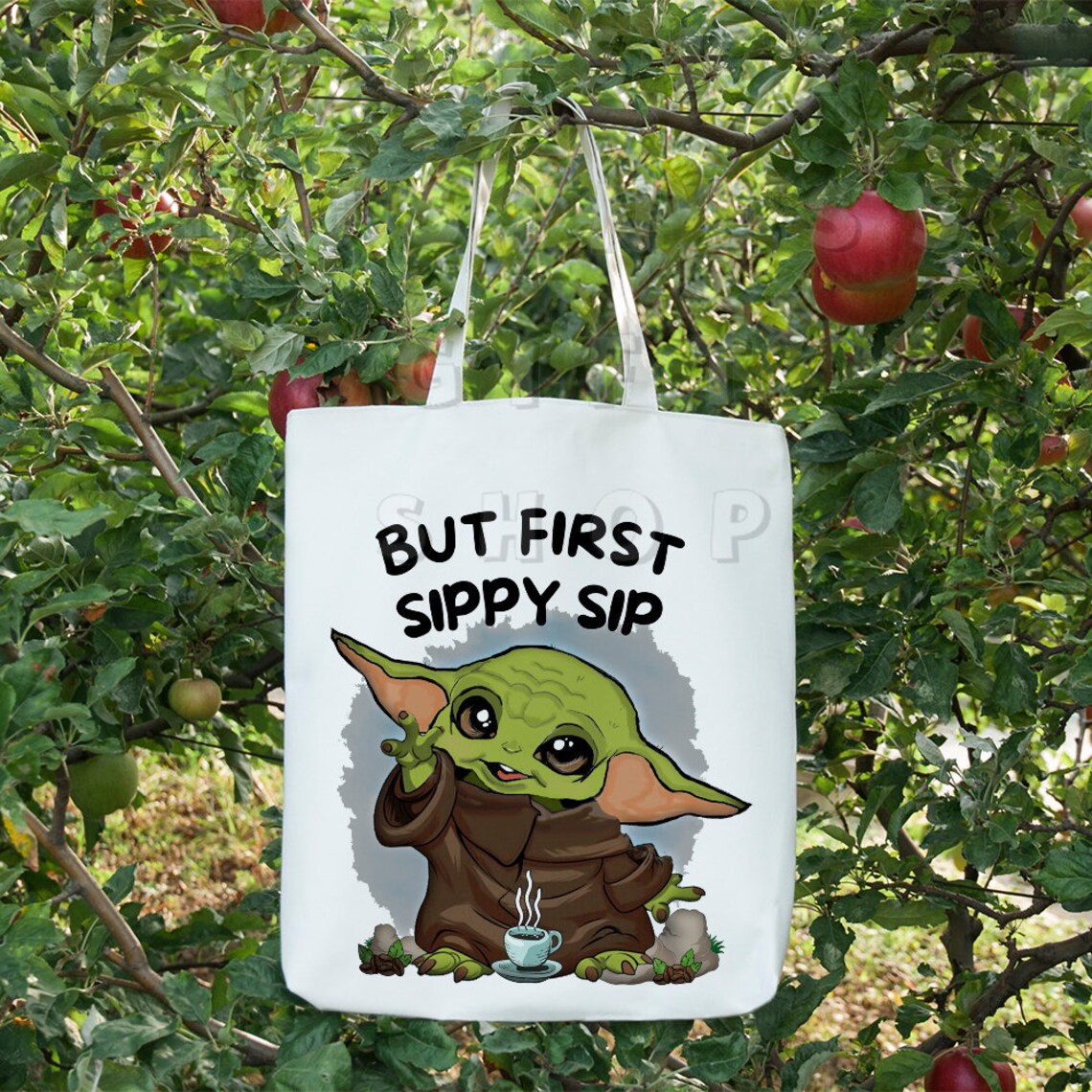 Yoda Tote Bag Cute Baby Yoda Gift Mothers Day Gift Cute Etsy