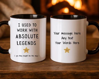 Funny Leaving Work Mug – Custom Retirement Gift for Coworker, Boss, or Work Bestie | Job Leaving Gift, Work Bestie Present