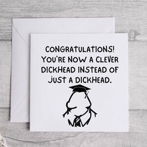 Drôle de carte de félicitations, carte de dickhead intelligente de nouveauté, carte, carte de vœux de collègues, carte de départ grossier