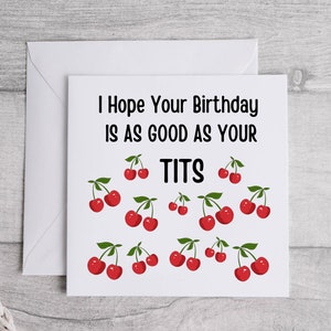 Carte drôle, j’espère que votre anniversaire est aussi bon que vos seins, carte d’anniversaire drôle, carte de petite amie, carte de femme, carte d’anniversaire de nouveauté