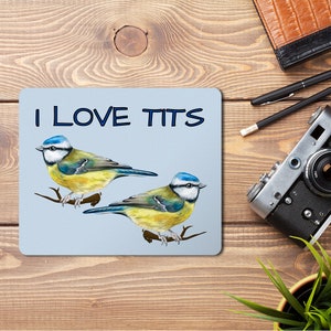 Zabawna podkładka pod myszkę „Kocham cycki”, niegrzeczny prezent żartowy, prezent żartobliwy, zabawna podkładka pod myszkę dla dorosłych, prezent nowatorski, podkładka pod myszkę do biura domowego, wypełniacz skarpet