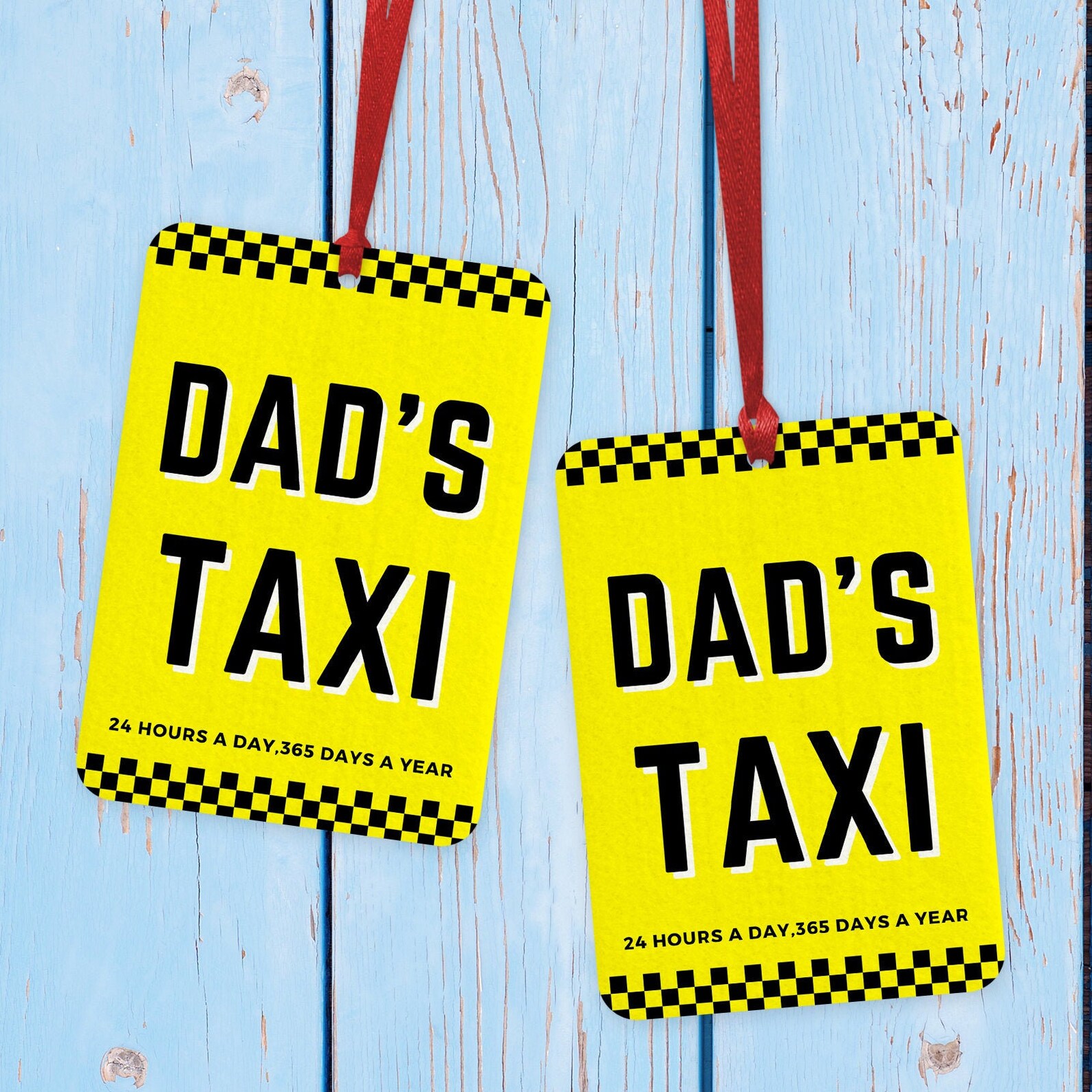 Dad's Taxi Car Air Freshener Novelty Air Freshener Dad Etsy UK