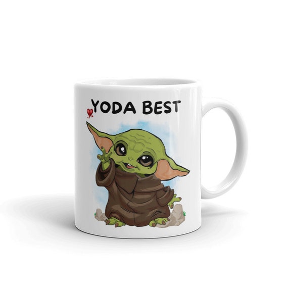 Yoda Best Mug, Cute Baby Green Alien Gift, Grogu Mug, Christmas Mug, Funny  Mug, Mum Cup, Christmas Gift 