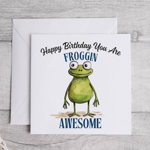 Carte d'anniversaire, carte de citation de grenouille d'anniversaire, carte de papa drôle, carte d'anniversaire de nouveauté, carte pour papa,. Carte grenouille fantaisie