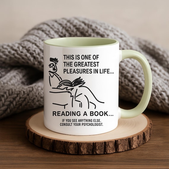 Funny Mug – Rude Gift, Novelty Presents, Optical Illusion Mug, Gift for Book Lover, Cheeky Bookworm Mug, Sarcastic Gag Gift for Her or Him