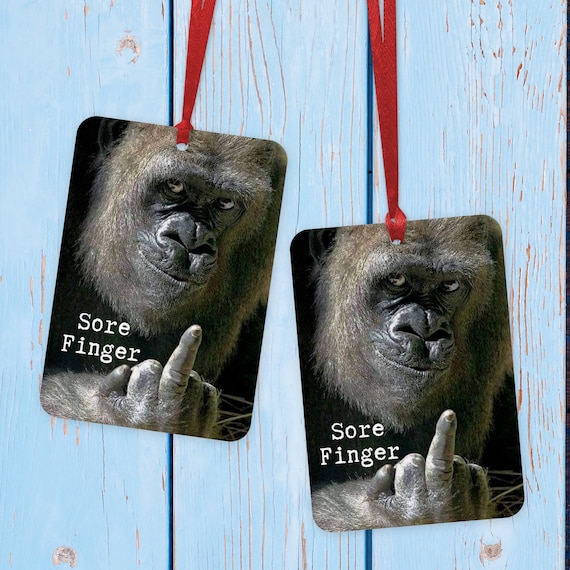 Funny Sore Finger Gorilla Air Freshener, Gorilla Middle Finger Meme Car Air  Freshener, Novelty Air Freshener, Gift for Him, Stocking Filler -   Norway