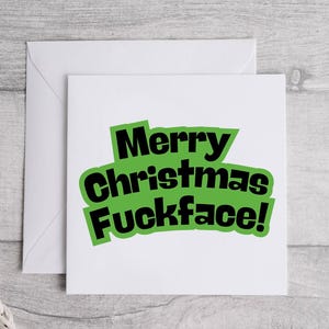 Tarjeta de Navidad con blasfemias, tarjeta de persona maravillosa, tarjeta de positividad, tarjeta divertida, tarjeta de Navidad, tarjeta de mejor amigo, tarjeta de broma
