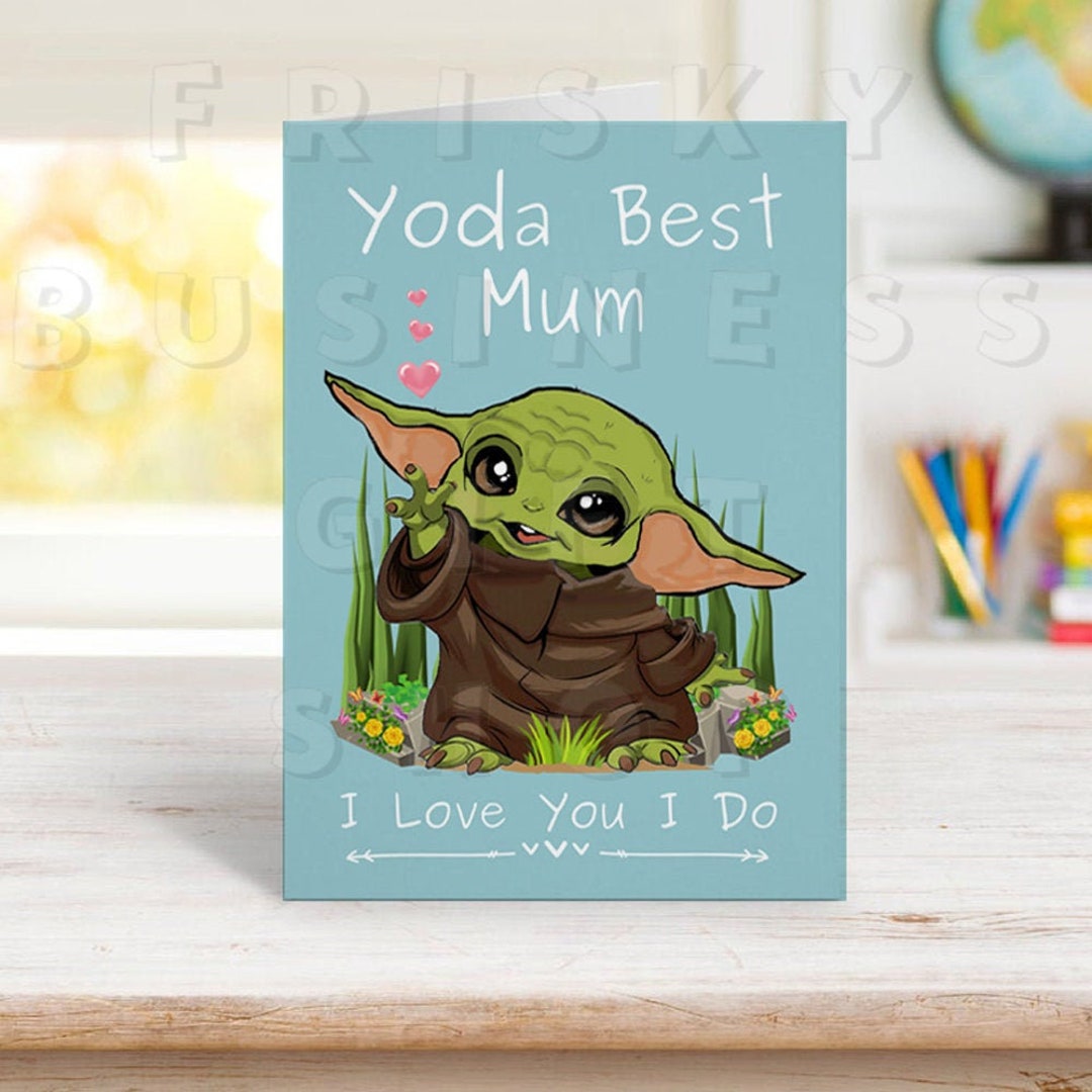 Yoda Beste Mama Karte, Lustige Muttertagskarte, Muttertagsgeschenk von  Tochter, lustige Geburtstagskarte vom Sohn - .de