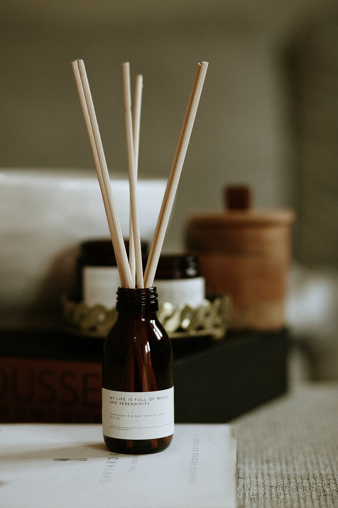 Lemongrass & Ginger Essential Oil Reed Diffuser Which Has Been Etsy