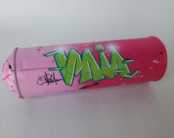 Handmade graffiti spray can "VAIA" - Upcycling Street Art, Urban Art, Spraycan, reworked - UNIQUE
