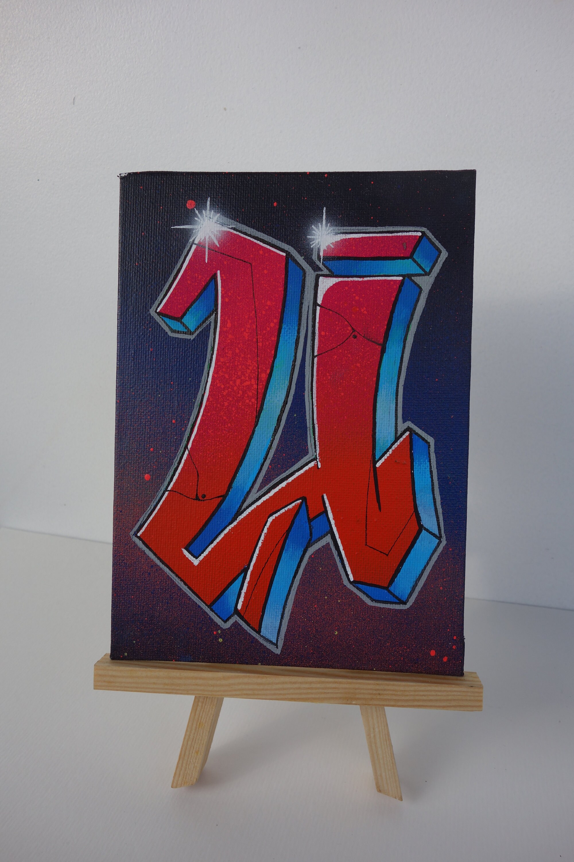 Handmade Graffiti Letter u on Canvas Unique Etsy