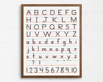 Alphabet Chart Etsy