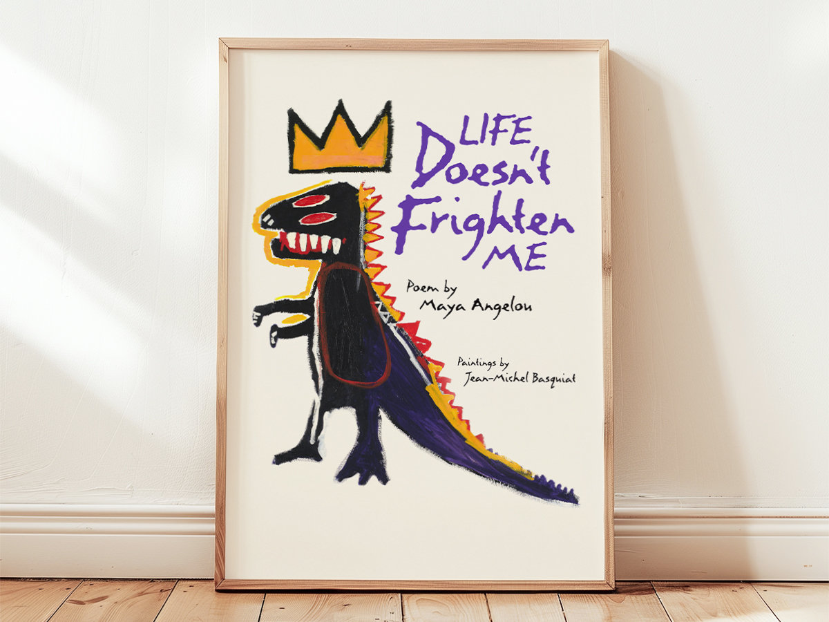 Jean-michel Basquiat Dinosaur Crown, Maya Angelou Print