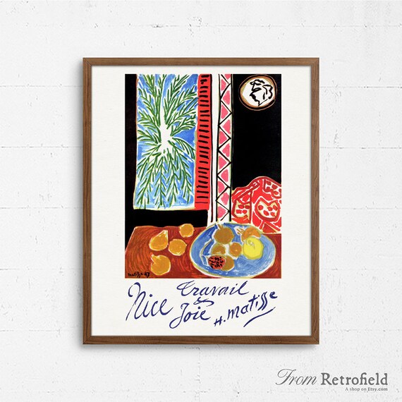 Nice Travail Et Joie By Henri Matisse Museum Art Print Etsy