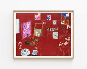 The Red Studio Poster by Henri Matisse, Museum Print, Matisse
